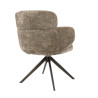 Chaise de salle à manger pivotante moderne en tissu (lot de 2) Lexy