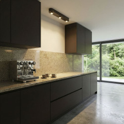 Plafonnier moderne 3 lampes coloris bronze Solice