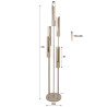 Lampadaire industriel en métal beige 5 lampes Toby