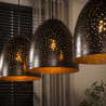 Suspension moderne 3 lampes en métal urban brun Cosmic