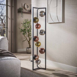 Lampadaire moderne 9 lampes en verre tricolore Stelline