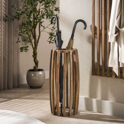 Porte-parapluies style nature en manguier massif Twister