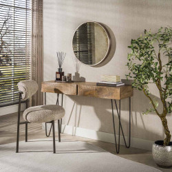 Console style nature en bois de manguier massif Riviera