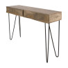 Console style nature en bois de manguier massif Riviera