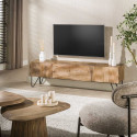 Meuble TV 160 cm style nature en manguier massif Riviera