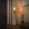Lampe à poser industrielle en métal beige Curly