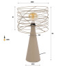 Lampe à poser industrielle en métal beige Curly