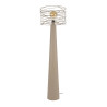 Lampadaire industriel en métal beige Curly