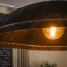 Suspension industrielle 1 lampe en métal brun Guarda