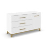 Commode scandinave blanc/chêne Edisson