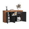 Buffet/bahut contemporain 155 cm anthracite mat/chêne wotan Neros