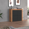 Buffet haut contemporain anthracite mat/chêne wotan Neros