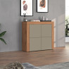 Buffet haut contemporain taupe/chêne wotan Neros