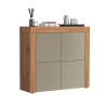 Buffet haut contemporain taupe/chêne wotan Neros
