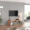 Meuble TV contemporain 155 cm taupe/chêne wotan Neros