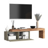 Meuble TV extensible 180/290 cm taupe/chêne wotan Neros