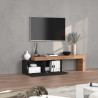 Meuble TV extensible 180/290 cm anthracite mat/chêne wotan Neros