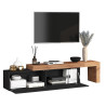 Meuble TV extensible 190/350 cm anthracite mat/chêne wotan Neros