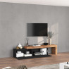 Meuble TV extensible 190/350 cm anthracite mat/chêne wotan Neros