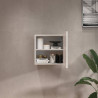 Rangement mural carré moderne blanc brillant Neros