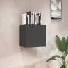 Rangement mural carré moderne anthracite mat Neros