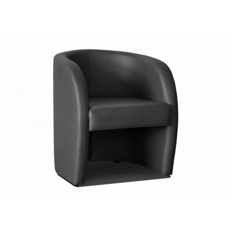 Fauteuil cabriolet en PU coloris anthracite Adelie