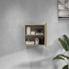 Rangement mural carré moderne taupe Neros