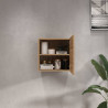 Rangement mural carré moderne chêne wotan Neros