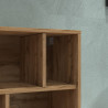 Etagère murale contemporaine 4 cases chêne wotan Neros