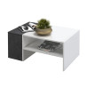 Table basse moderne blanc brillant/béton Corso