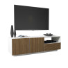 Meuble TV moderne 150 cm blanc mat/chêne clair Costarica