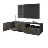 Meuble TV moderne 150 cm anthracite mat/chêne foncé Costarica