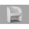 Fauteuil cabriolet en PU coloris blanc Adelie