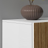 Buffet/bahut moderne 220 cm blanc mat/chêne clair Costarica