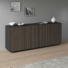 Buffet/bahut moderne 200 cm anthracite mat/chêne foncé Costarica