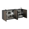 Buffet/bahut moderne 200 cm anthracite mat/chêne foncé Costarica