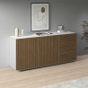Buffet/bahut moderne 180 cm blanc mat/chêne clair Costarica