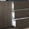 Buffet/bahut moderne 180 cm anthracite mat/chêne foncé Costarica
