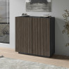 Buffet haut moderne anthracite mat/chêne foncé Costarica