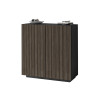 Buffet haut moderne anthracite mat/chêne foncé Costarica