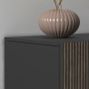 Buffet haut moderne anthracite mat/chêne foncé Costarica
