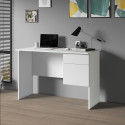 Bureau droit individuel moderne blanc mat Essly