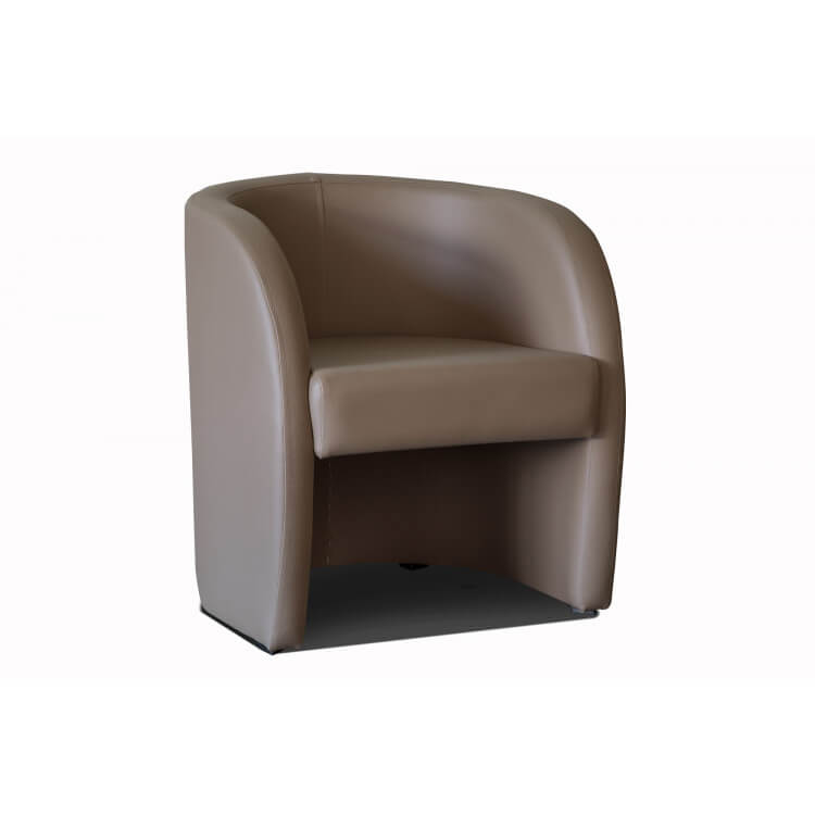 Fauteuil cabriolet en PU coloris taupe Adelie