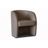 Fauteuil cabriolet en PU coloris taupe Adelie