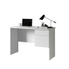 Bureau droit individuel moderne blanc mat Essly