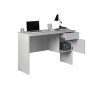Bureau droit individuel moderne blanc mat Essly