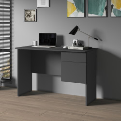Bureau droit individuel moderne anthracite mat Essly