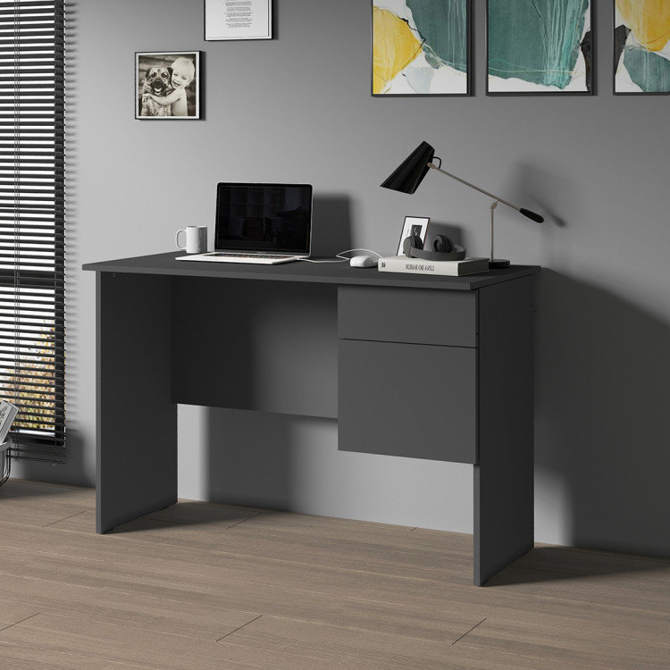 Bureau droit individuel moderne anthracite mat Essly