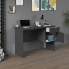 Bureau droit individuel moderne anthracite mat Essly