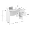 Bureau droit individuel moderne anthracite mat Essly